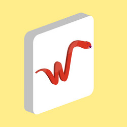 snake simple icon symbol design template for web vector image