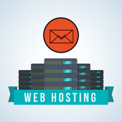 web hosting design data center icon isolate vector image