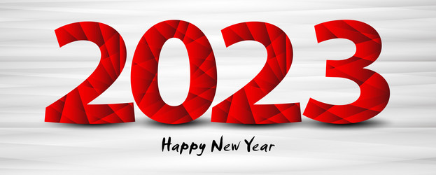 2023 happy new year template vector