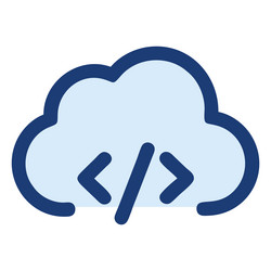 cloud coding development software programming vector image