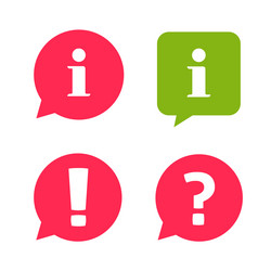 info inform icons with question ask information vector image