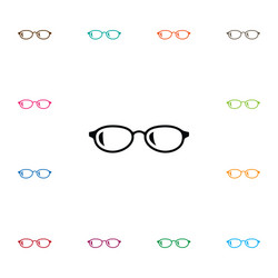 Isolated eyeglasses icon geek element can vector