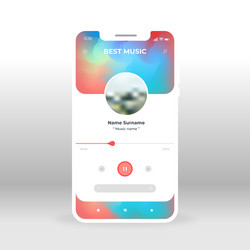 liquid background best music player ui ux gui vector image