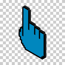 mouse cursor isometric pixel icon web click vector image