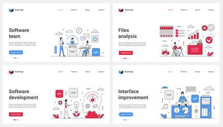 software development and program interface vector image