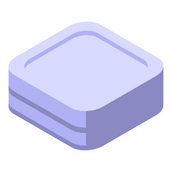 square soap bar creating relaxing atmosphere vector image
