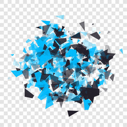 abstract triangles particles with transparent vector