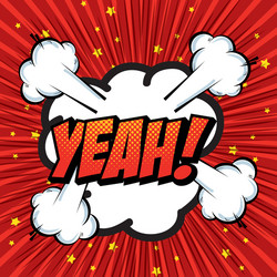 Cartoon comic text pop art explosion Royalty Free Vector