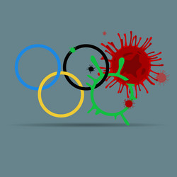 olympic games 2020 in tokyo was canceled during vector