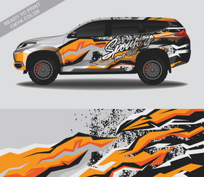 Wrap car decal design custom livery race rally Vector Image