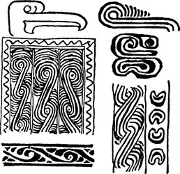 papuan frigatebird forms have a repeating pattern vector image
