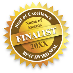 Gold Finalist Award Seal - Excellence Vector Image