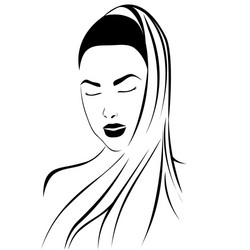 Silhouette of a girl vector