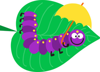 Cartoon caterpillar vector