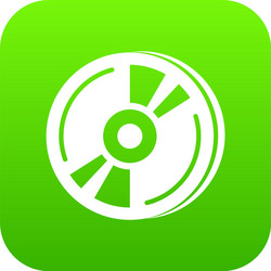 Cd icon green vector