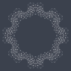 geometric abstract form with connected line vector image