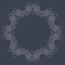 geometric abstract form with connected line vector