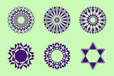 Different abstract geometric design element set vector