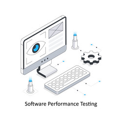 Software performance testing isometric stock illus vector