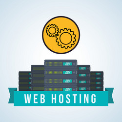 web hosting design data center icon isolate vector image