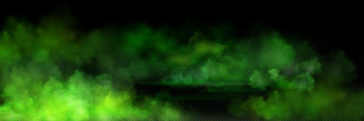 Green toxic smoke cloud with overlay effect Vector Image