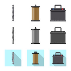 isolated object auto and part logo collection vector image