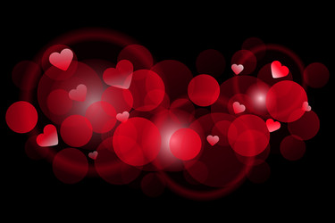 Red background with hearts vector