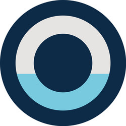 striped loading circle block style icon vector image