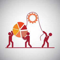 Gear teamwork concept Royalty Free Vector Image