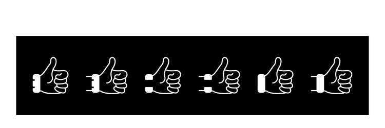 up and down thumbs icon vector