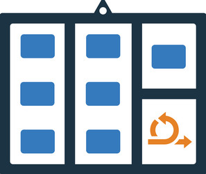 agile board iteration icon simple editable vector image