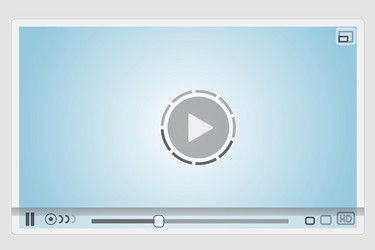 Modern Web Video Player Interface vector image