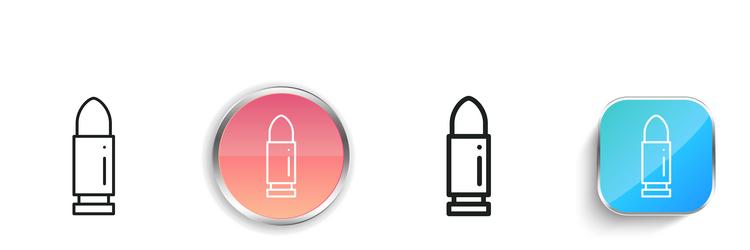 bullet icon thin linear regular and button style vector image