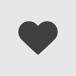 Flat heart icon Royalty Free Vector Image - VectorStock