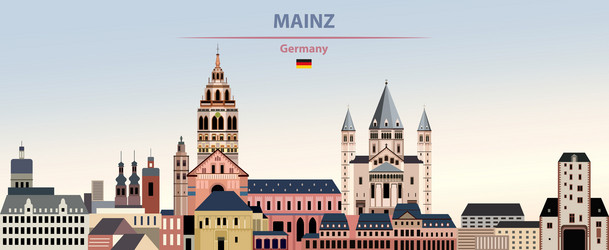 Mainz City Skyline, Germany vector