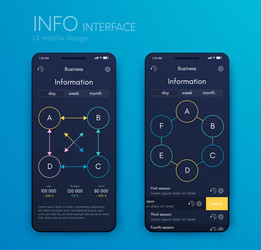 mobile application interface ui design stock vector image