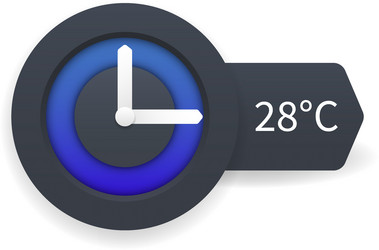 modern clock ui widget with blue circular design vector image