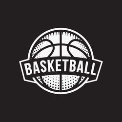 basketball badge emblem club logo Vector Image
