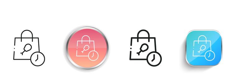 delivery icon thin linear regular and button vector image