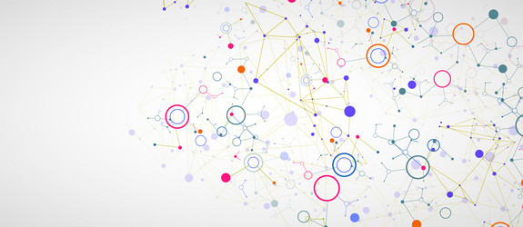 geometric abstract background with connected line vector image