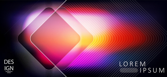 Multicolor abstract background with square frame vector