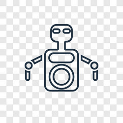 robot concept linear icon isolated on transparent vector image