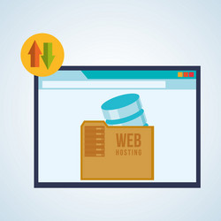 web hosting design data center icon isolate vector image