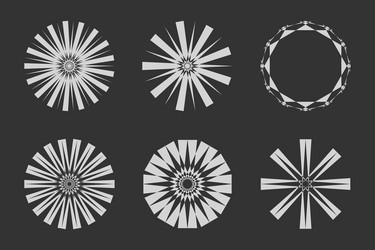 different abstract geometric design element set vector image