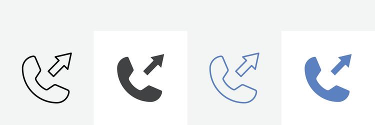 out going call icon set use for web ui or app vector image