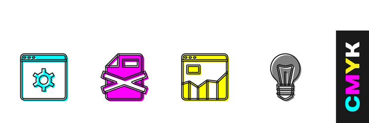 set browser setting delete file document graph vector image