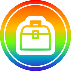 Tool box circular in rainbow spectrum vector