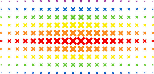 x-cross spectrum halftone array vector image