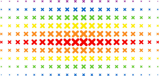 X-cross spectrum halftone array vector