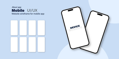 Mobile ui ux mockup application interface green vector